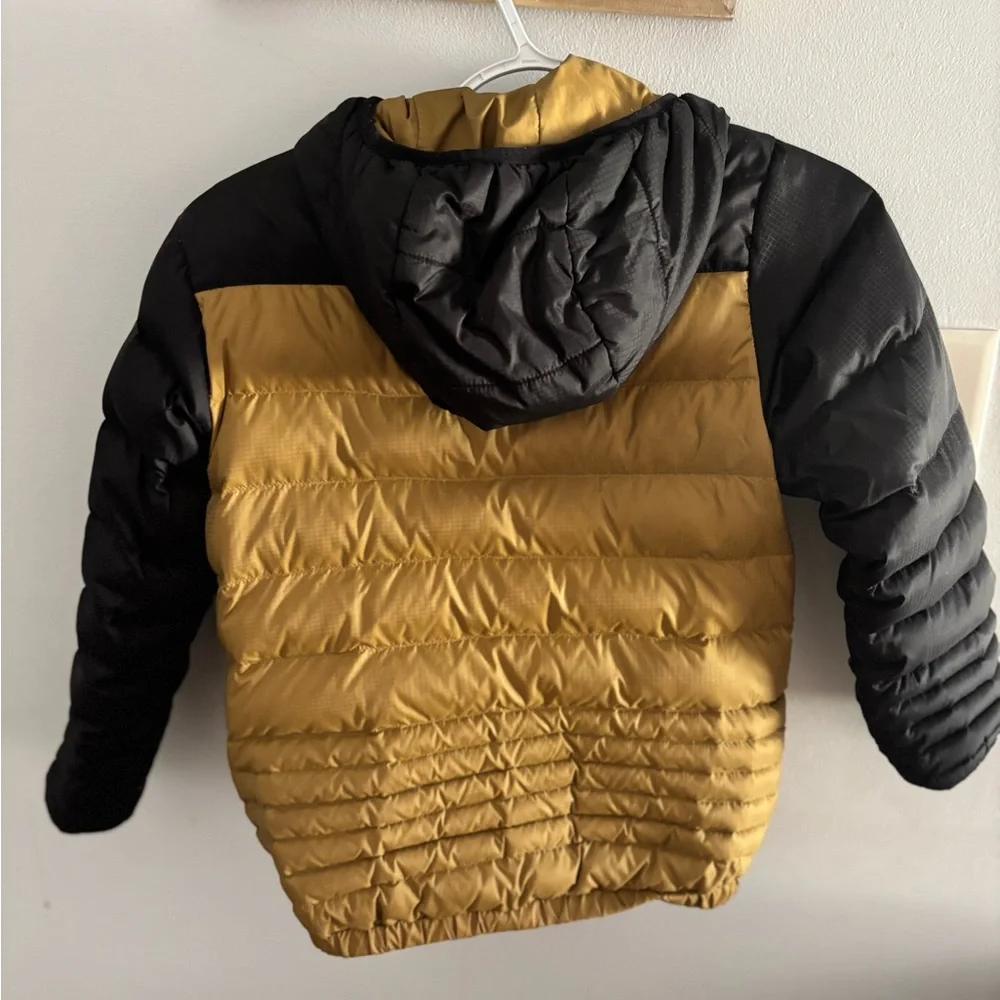 The North Face Kids Two-Tone Black and Mustard Puffer Jacket